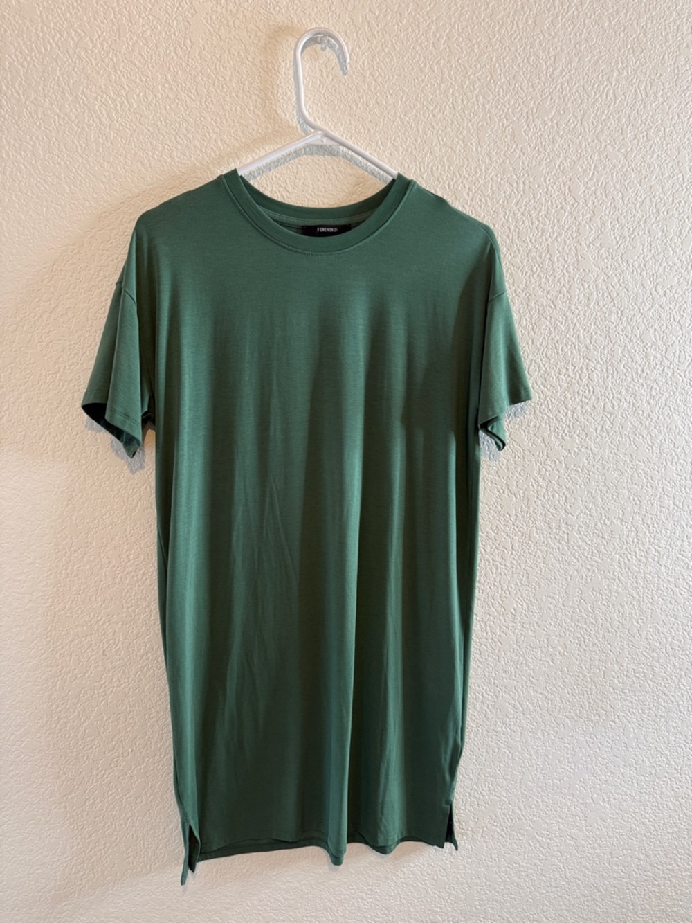 Forever 21 Olive Green Maxi T-Shirt Dress